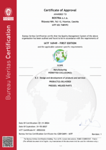 Certifikát IATF 16949